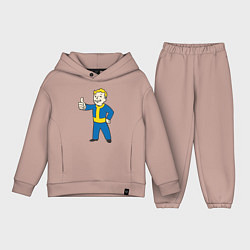 Детский костюм оверсайз Fallout Boy, цвет: пыльно-розовый
