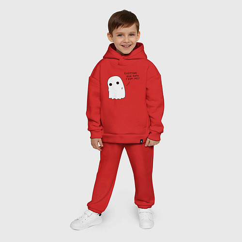 Детский костюм оверсайз Ghost / Красный – фото 4