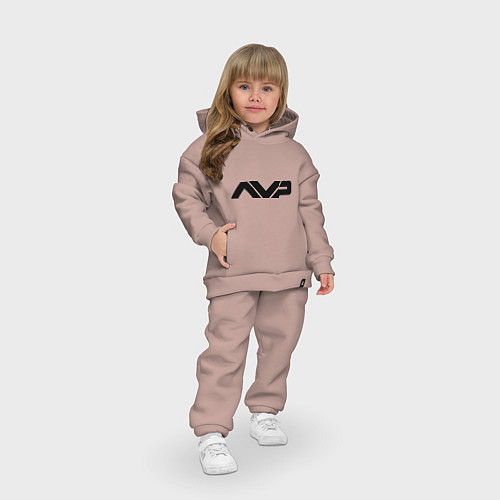 Детский костюм оверсайз AVP: White Style / Пыльно-розовый – фото 3