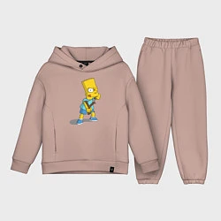Детский костюм оверсайз Bad Bart, цвет: пыльно-розовый