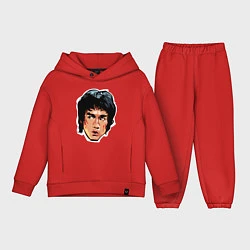 Детский костюм оверсайз Bruce Lee Art, цвет: красный