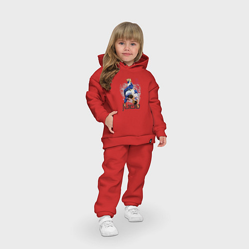 Детский костюм оверсайз Дзюдо: национальная команда / Красный – фото 3