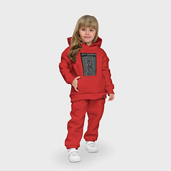 Детский костюм оверсайз Joy Division: Unknown Pleasures, цвет: красный — фото 2