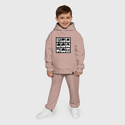 Детский костюм оверсайз BTS: We are bulletproof, цвет: пыльно-розовый — фото 2