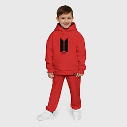 Детский костюм оверсайз BTS Army, цвет: красный — фото 2
