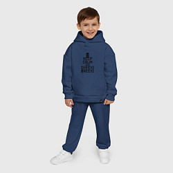 Детский костюм оверсайз Keep Calm & Cheeki Breeki, цвет: тёмно-синий — фото 2
