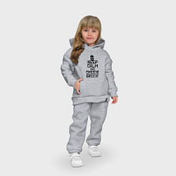 Детский костюм оверсайз Keep Calm & Cheeki Breeki, цвет: меланж — фото 2