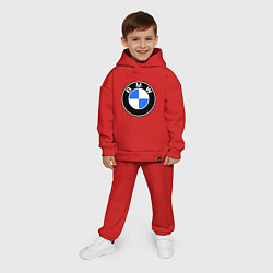 Детский костюм оверсайз Logo BMW, цвет: красный — фото 2