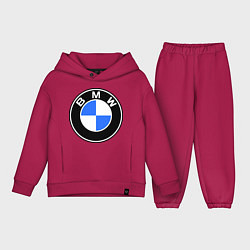 Детский костюм оверсайз Logo BMW, цвет: маджента