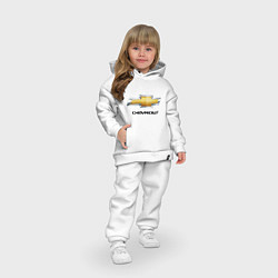 Детский костюм оверсайз Chevrolet логотип, цвет: белый — фото 2