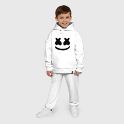 Детский костюм оверсайз Marshmello, цвет: белый — фото 2