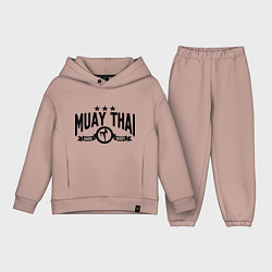 Детский костюм оверсайз Muay thai boxing, цвет: пыльно-розовый
