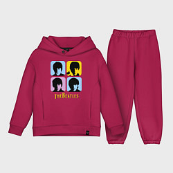 Детский костюм оверсайз The Beatles: pop-art, цвет: маджента