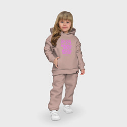 Детский костюм оверсайз Click Clack Black Pink, цвет: пыльно-розовый — фото 2