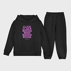 Детский костюм оверсайз Click Clack Black Pink, цвет: черный