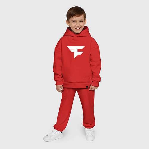 Детский костюм оверсайз FAZE Symbol / Красный – фото 4