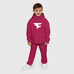 Детский костюм оверсайз FAZE Symbol, цвет: маджента — фото 2