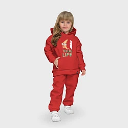 Детский костюм оверсайз Zoidberg: Thug Life, цвет: красный — фото 2
