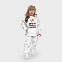 Детский костюм оверсайз Двигатель-прыгатель, цвет: белый — фото 2