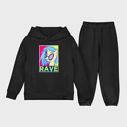 Детский костюм оверсайз DJ Pon-3 RAVE, цвет: черный