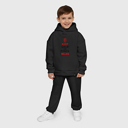 Детский костюм оверсайз Keep Calm & Forza Milan, цвет: черный — фото 2