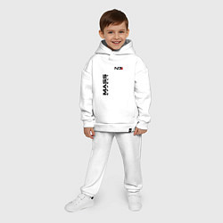 Детский костюм оверсайз MASS EFFECT N7, цвет: белый — фото 2