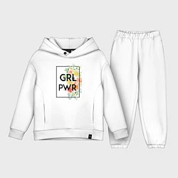 Детский костюм оверсайз GRL PWR, цвет: белый