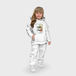 Детский костюм оверсайз GRL PWR, цвет: белый — фото 2