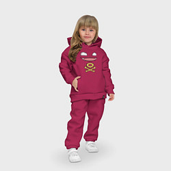 Детский костюм оверсайз Коффинг, цвет: маджента — фото 2