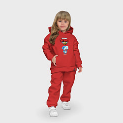 Детский костюм оверсайз BRAWL STARS LEON SHARK, цвет: красный — фото 2