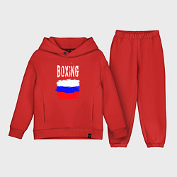 Детский костюм оверсайз Бокс Россия, цвет: красный