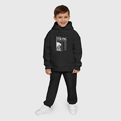 Детский костюм оверсайз Viking world tour, цвет: черный — фото 2