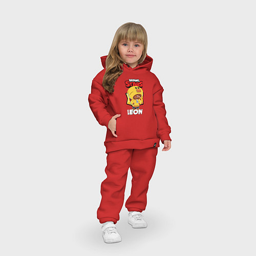 Детский костюм оверсайз BRAWL STARS SALLY LEON / Красный – фото 3