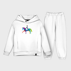 Детский костюм оверсайз Всадник на коне, цвет: белый