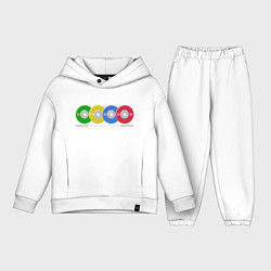 Детский костюм оверсайз Тяжелая атлетика, цвет: белый