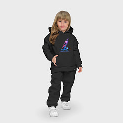 Детский костюм оверсайз Виндсерфинг, цвет: черный — фото 2