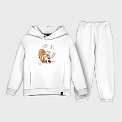 Детский костюм оверсайз Sleep Eat Play Repeat Бульдог