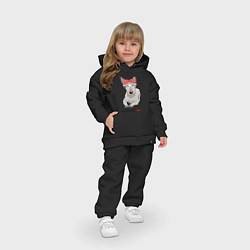 Детский костюм оверсайз Bull terrier Mom, цвет: черный — фото 2