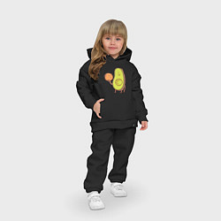 Детский костюм оверсайз Авокадо, цвет: черный — фото 2