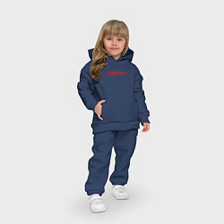 Детский костюм оверсайз Агата Кристи Лого, цвет: тёмно-синий — фото 2