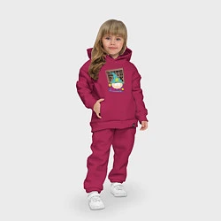 Детский костюм оверсайз ЮЖНЫЙ ПАРК, цвет: маджента — фото 2