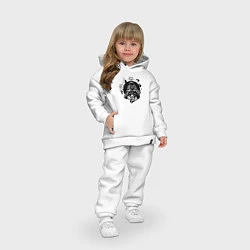 Детский костюм оверсайз Космонавт медитация, цвет: белый — фото 2
