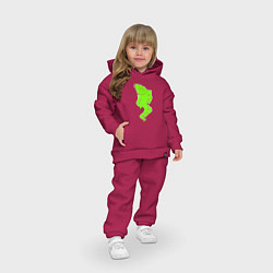 Детский костюм оверсайз MELTED BLOHSH, цвет: маджента — фото 2