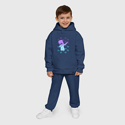 Детский костюм оверсайз Fortnite,Marshmello, цвет: тёмно-синий — фото 2