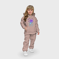Детский костюм оверсайз Fortnite,Marshmello, цвет: пыльно-розовый — фото 2