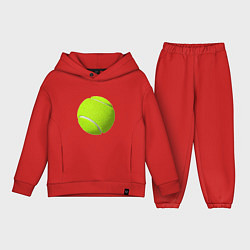 Детский костюм оверсайз Теннис, цвет: красный