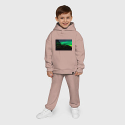 Детский костюм оверсайз Северное сияние, цвет: пыльно-розовый — фото 2