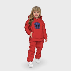 Детский костюм оверсайз Череп Байкера, цвет: красный — фото 2