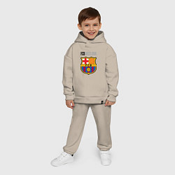 Детский костюм оверсайз Barcelona FC, цвет: миндальный — фото 2
