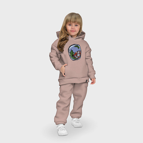Детский костюм оверсайз Загадочная Башня сокровищ / Пыльно-розовый – фото 3